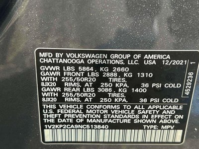 2022 Volkswagen Atlas 2.0T SE 4Motion