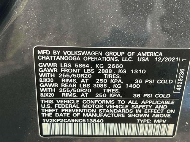 2022 Volkswagen Atlas 2.0T SE 4Motion