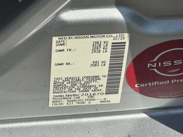 2019 Nissan Altima 2.5 S