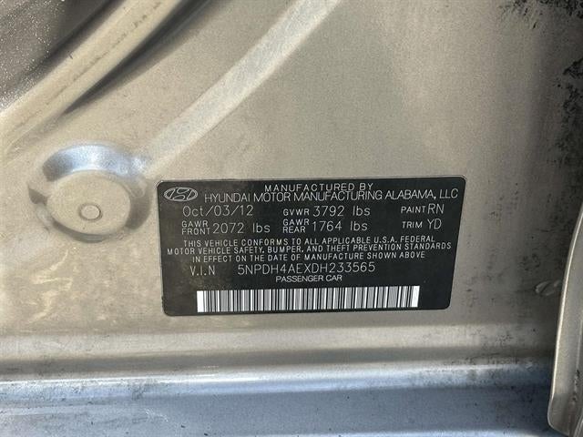 2013 Hyundai Elantra GLS 4dr Sedan 6A