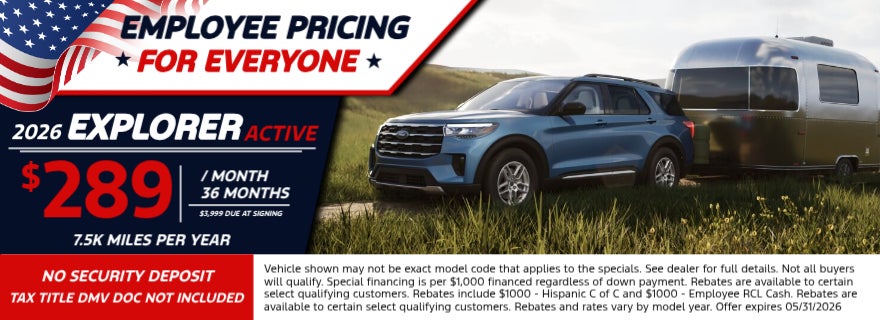 2026 Explorer Active Employee Pricing For Everyone