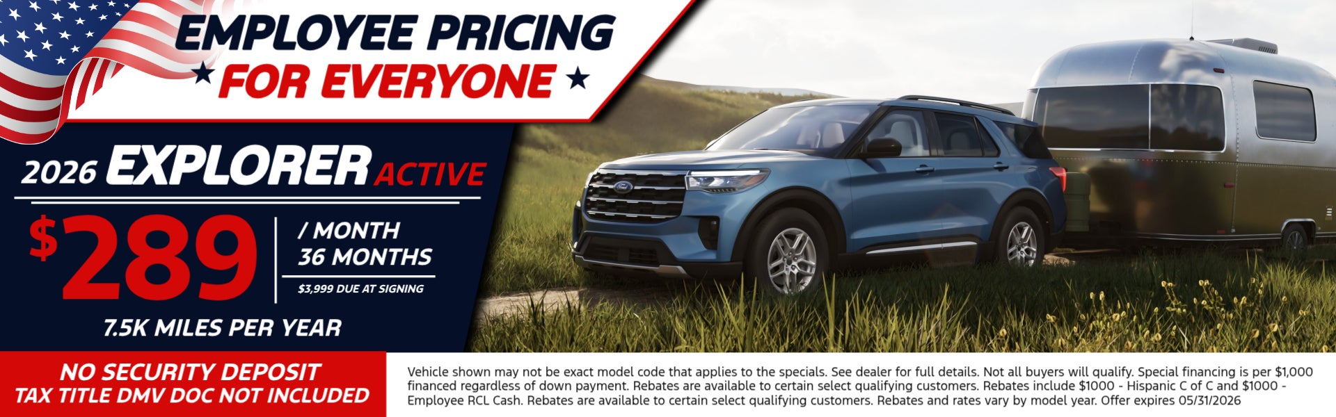 2026 Explorer Active Employee Pricing For Everyone
