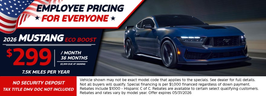 2026 Mustang EcoBoost Employee Pricing For Everyone