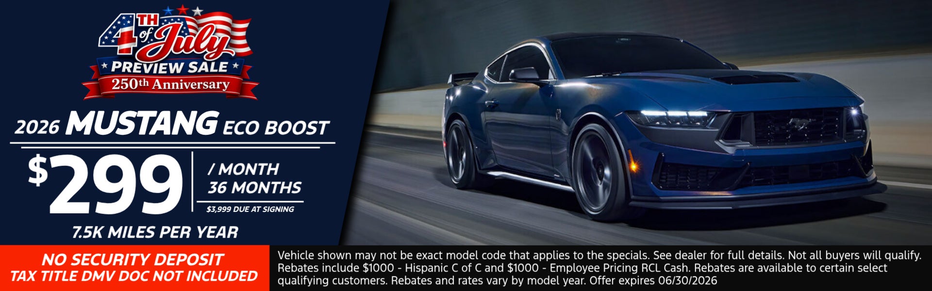 2026 Mustang Eco Boost