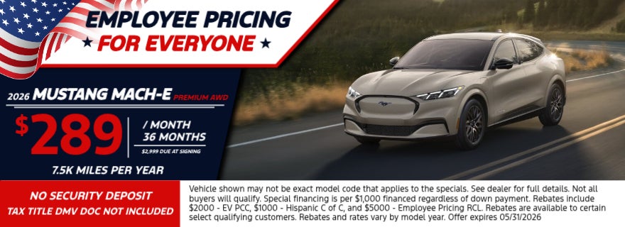 2026 Mustang Mach-E Employee Pricing For Everyone