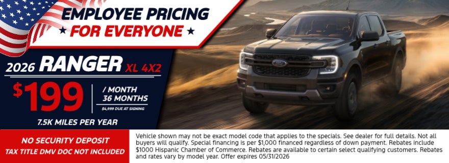 2026 Ranger XL Employee Pricing For Everyone